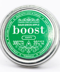Sour Green Apple 300mg THC Cubes (Boost Edibles)