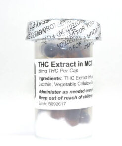 50mg THC Capsules – THC Extract in MCT Oil (20 Pack) (Baked Edibles)